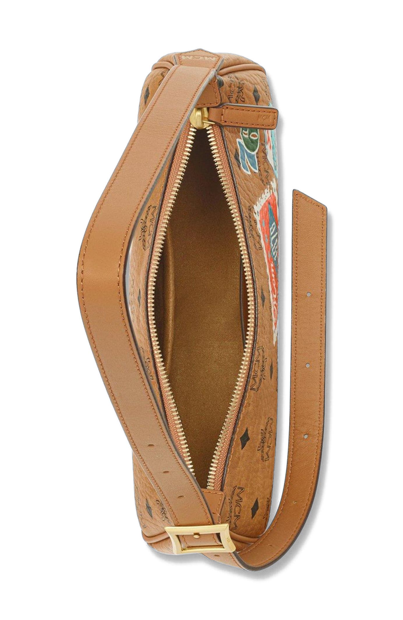 MCM Aren Shoulder Bag in Wanderlust Visetos, Alternate, color, 