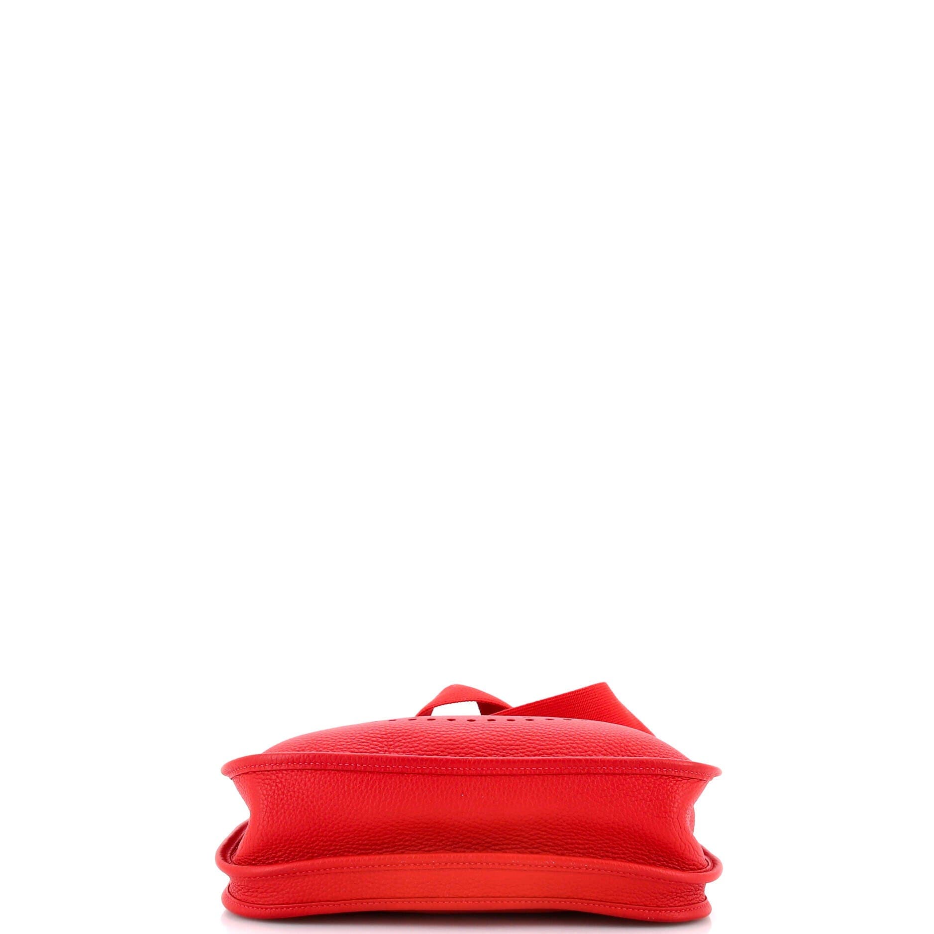 Pre-Owned Hermes Evelyne Bag Gen III Clemence PM, Alternate, color, Rouge Casaque