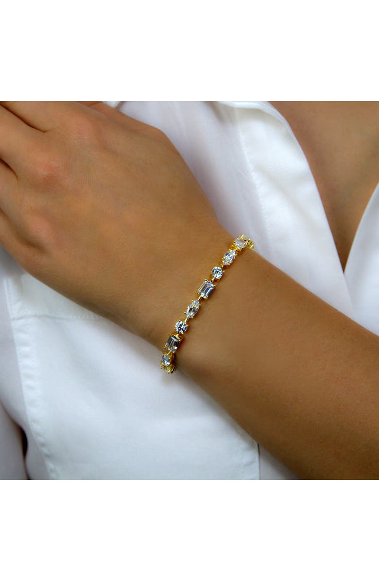 Anna Zuckerman 16 Carat Diamond Crystalline Multishaped Bracelet, Alternate, color, Platinum