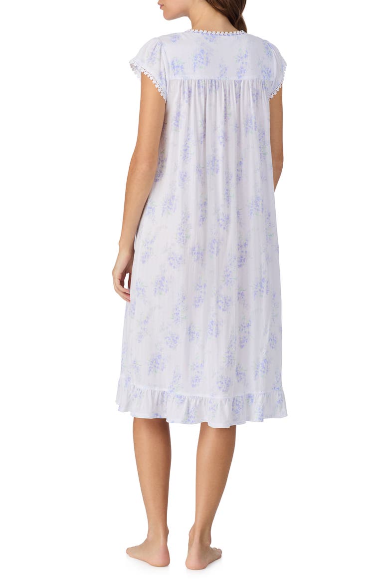Floral Cotton Waltz Nightgown, Alternate, color, WHITE LILAC