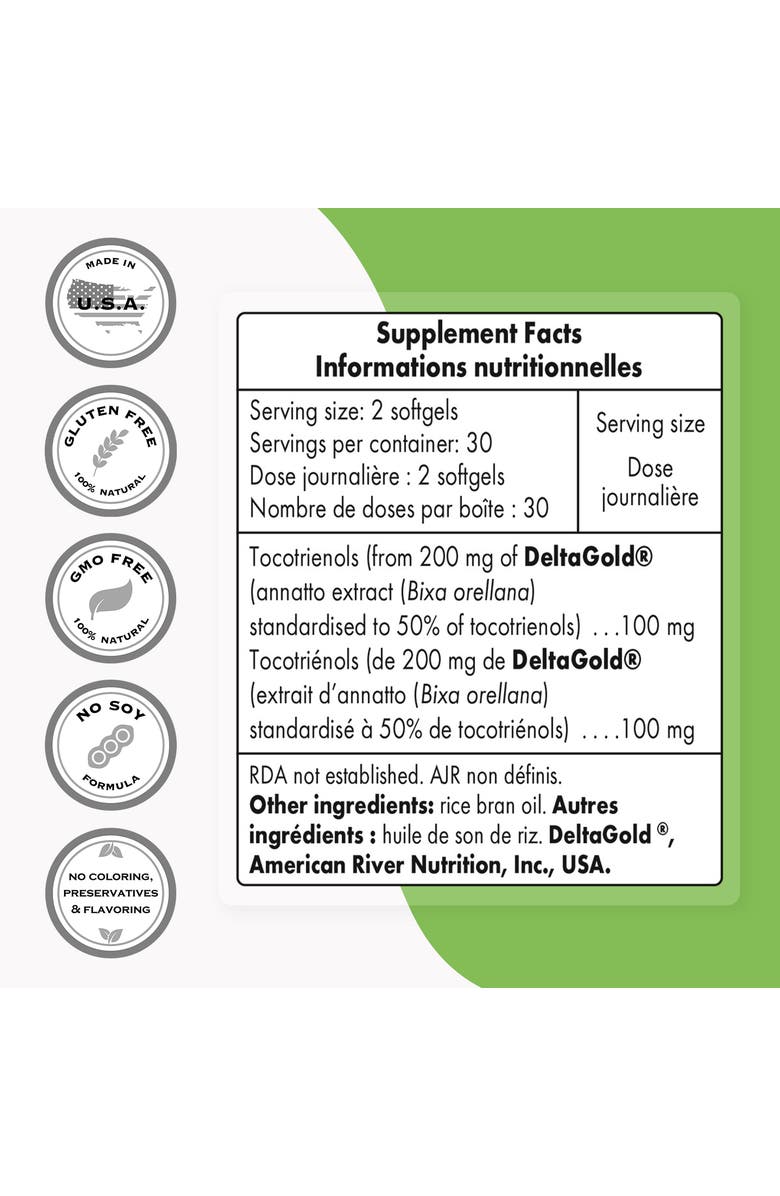 SuperSmart Annatto Tocotrienols 100mg, Alternate, color, NO COLOR