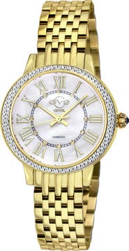 GV2 Astor III Diamond Swiss Bracelet Watch, 34mm - 0.06 ctw