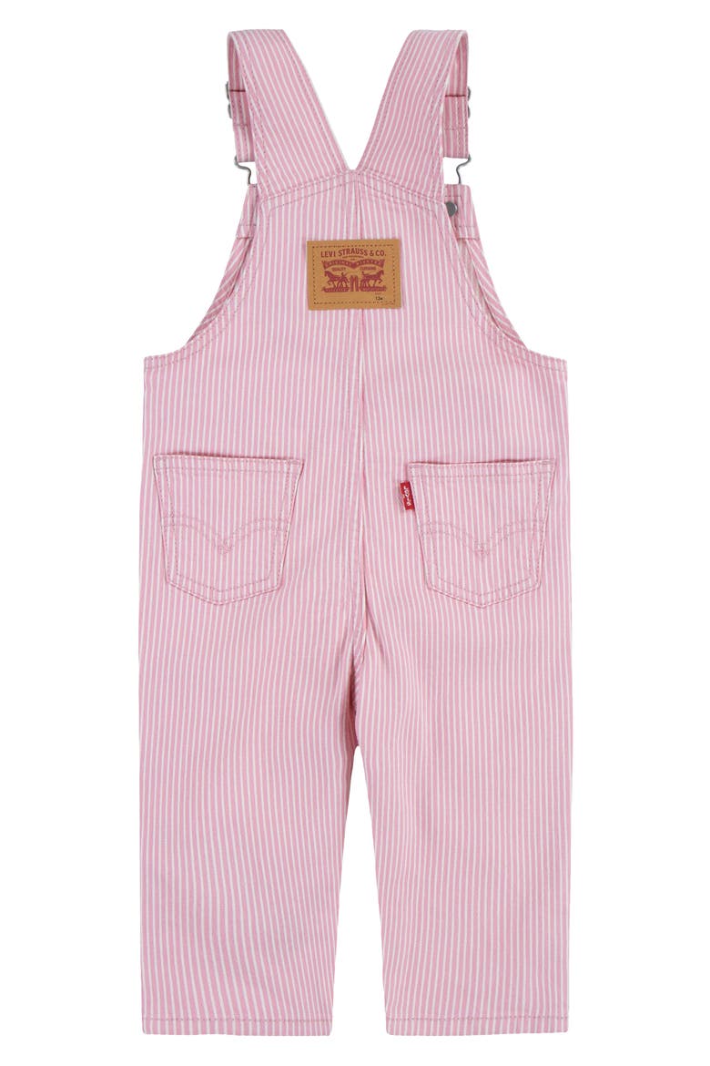 Railroad Stripe Overalls, Alternate, color, RED/ BRIGHT WHITE