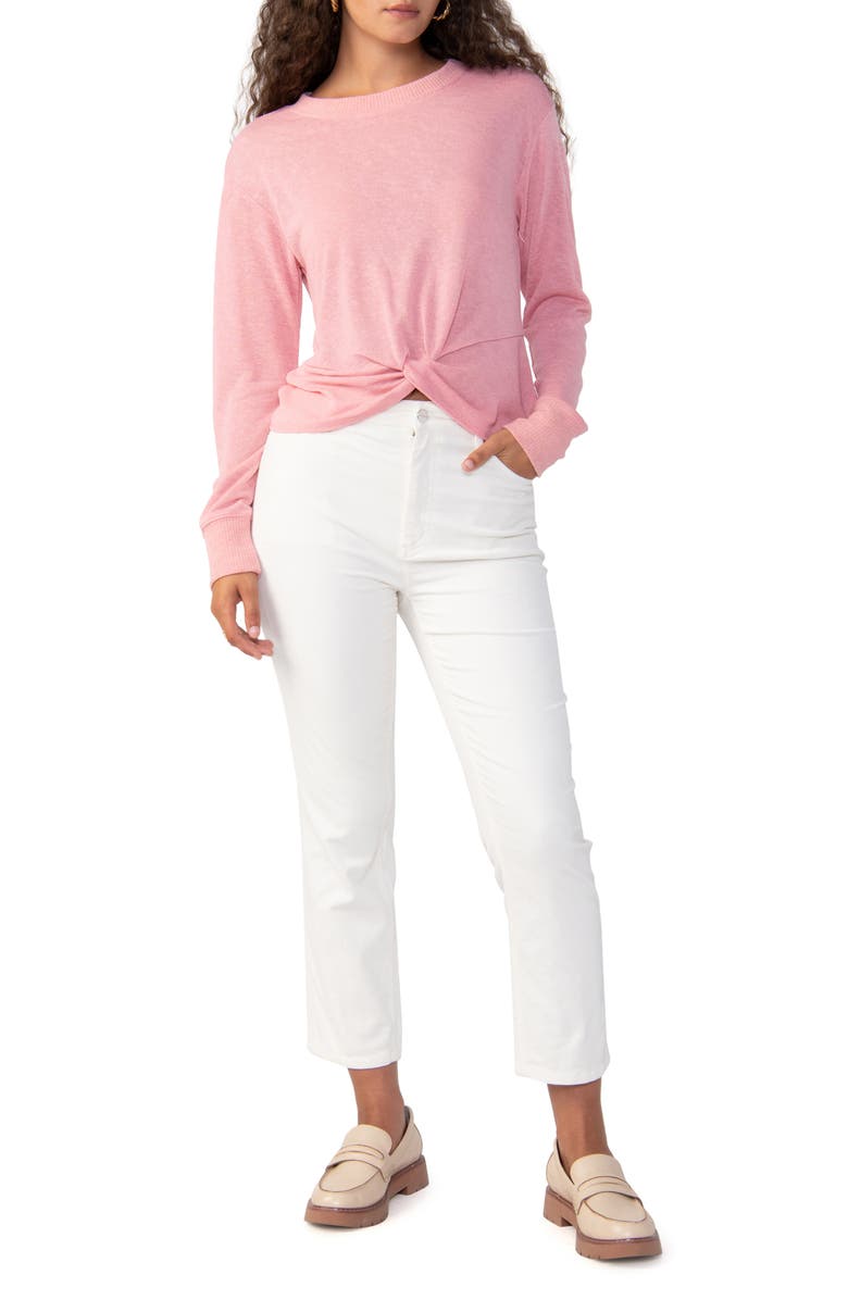 Sanctuary Good Vibes High Waist Crop Slim Straight Leg Corduroy Pants, Alternate, color,