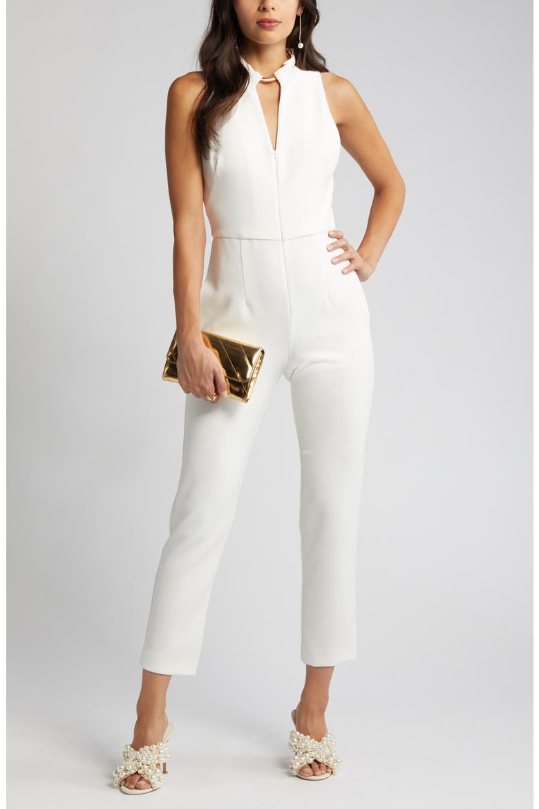Antoinette Sleeveless Jumpsuit, Main, color, PORCELAIN
