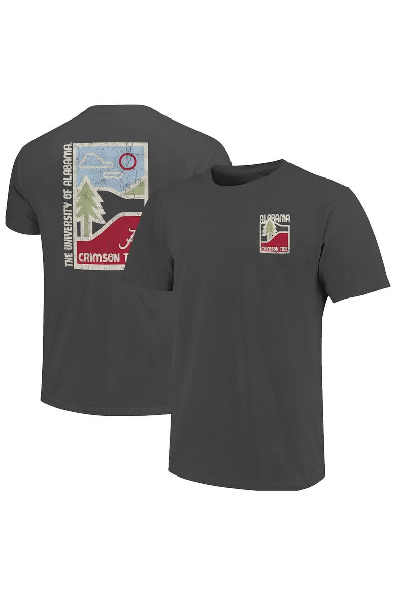 Men's  Graphite Alabama Crimson Tide Comfort Colors Minimal Vista Distressed Graphics T-Shirt, Main, color, Graphite