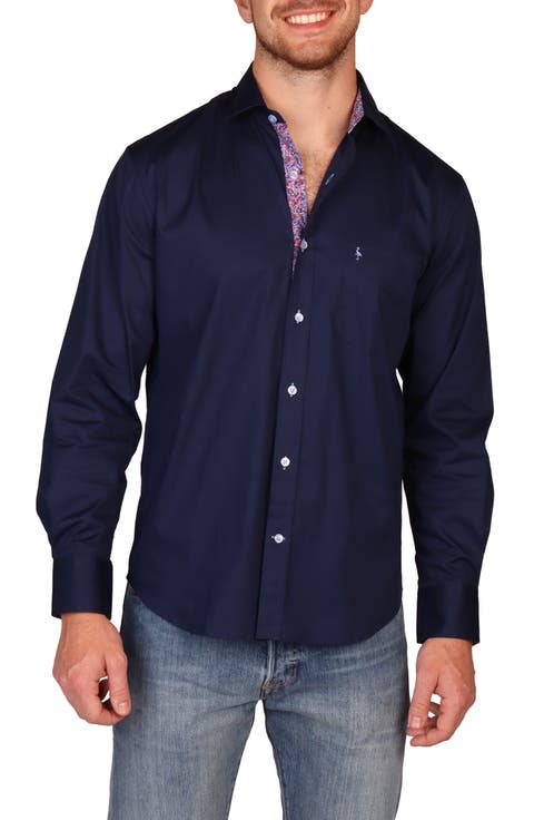 Classic Fit Stretch Cotton Button-Down Shirt