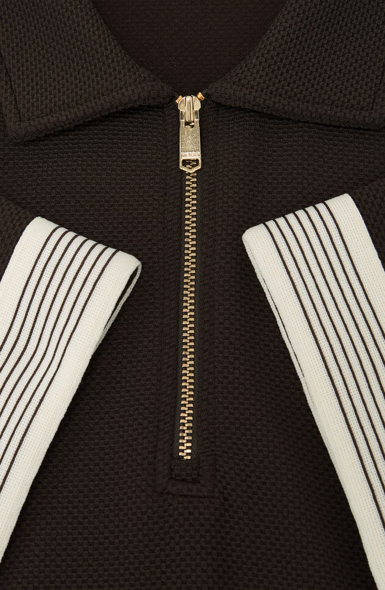 Reiss Bruno Quarter Zip Polo, Alternate, color, Chocolate Brown