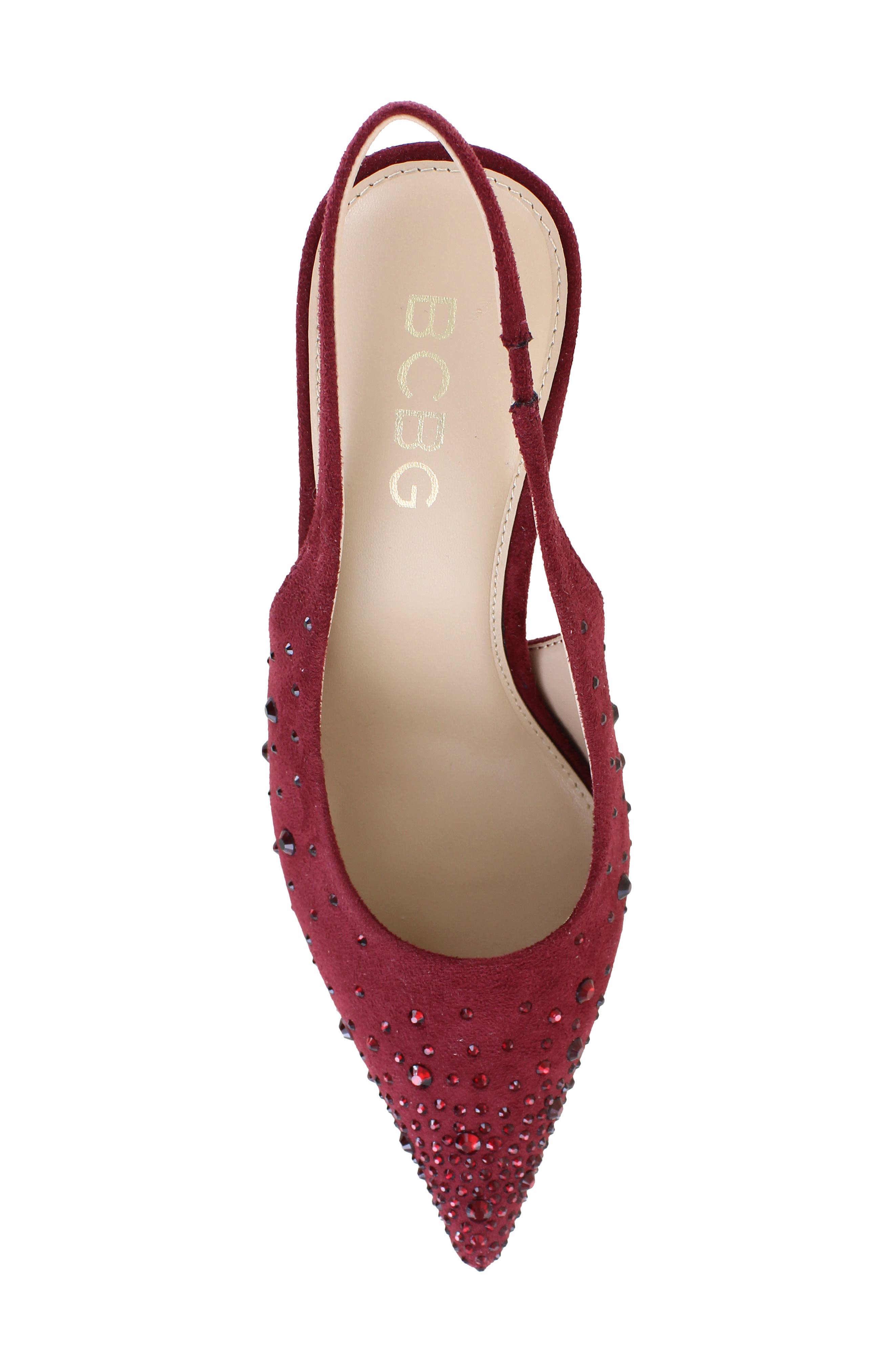 Conny Pointed Toe Slingback Pump, Alternate, color, BURGUNDY