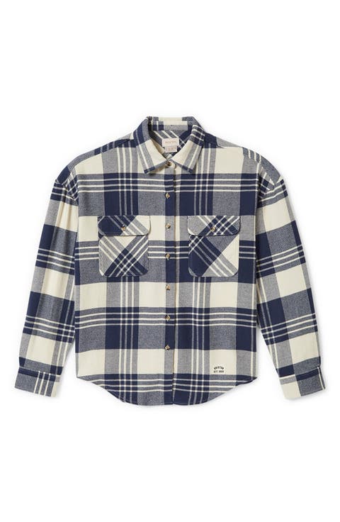 Bowery Standard Fit Plaid Heavyweight Cotton Flannel Button-Up Shirt