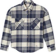 Brixton Bowery Standard Fit Plaid Heavyweight Cotton Flannel Button-Up Shirt