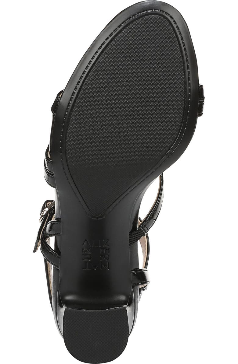 Naturalizer Nellie Block Heel Sandal, Alternate, color, Black Faux Leather