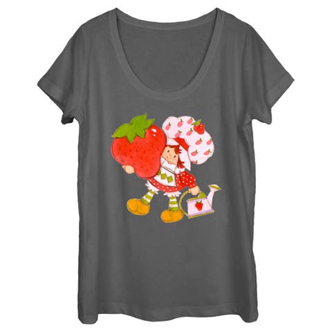 Women's Strawberry Shortcake Cute Berry Gardener  Scoop Neck