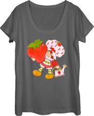Strawberry Shortcake Women's Strawberry Shortcake Cute Berry Gardener  Scoop Neck
