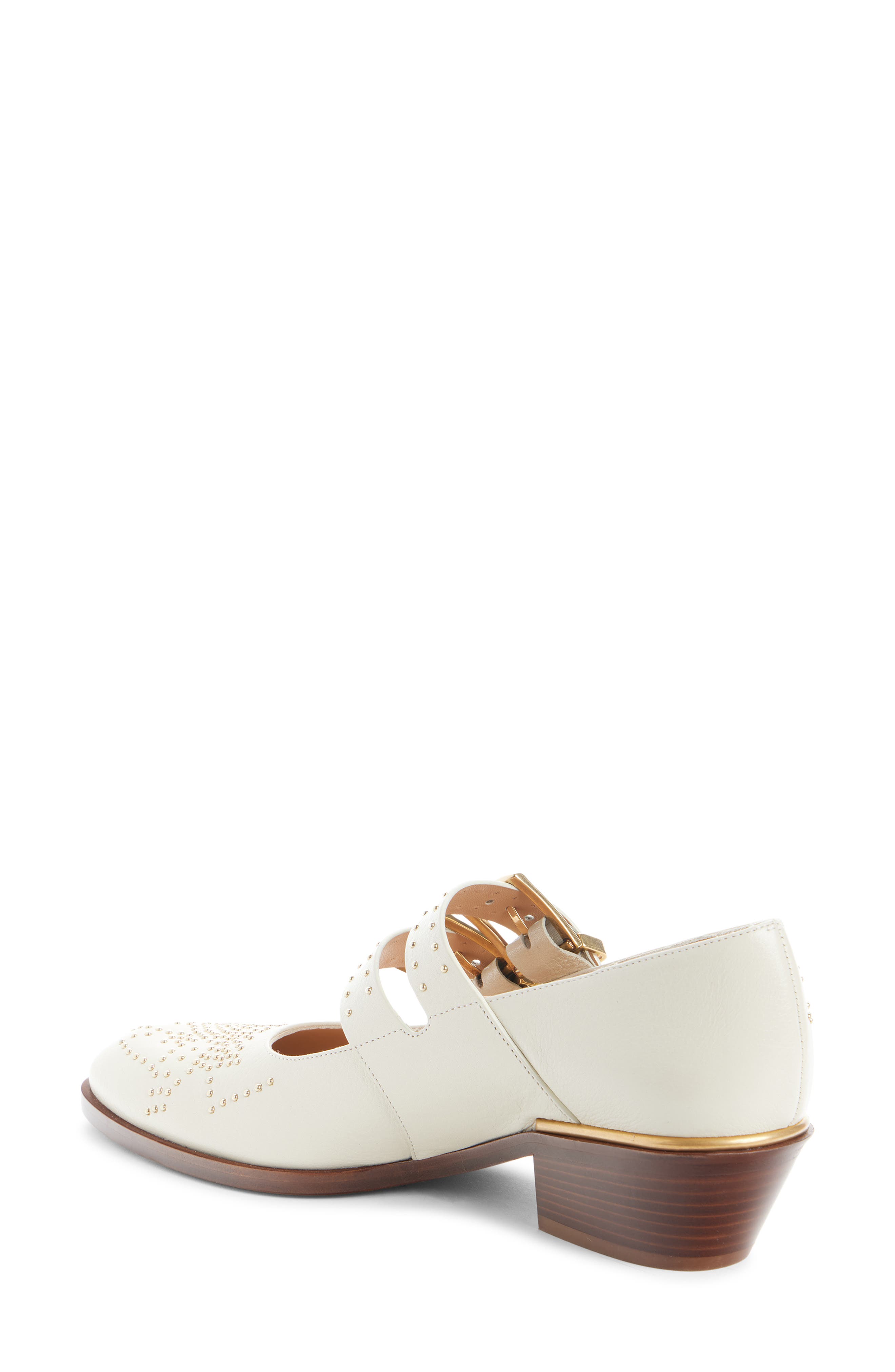 Chloé Susan Stud Mary Jane Pump, Alternate, color, Eggshell