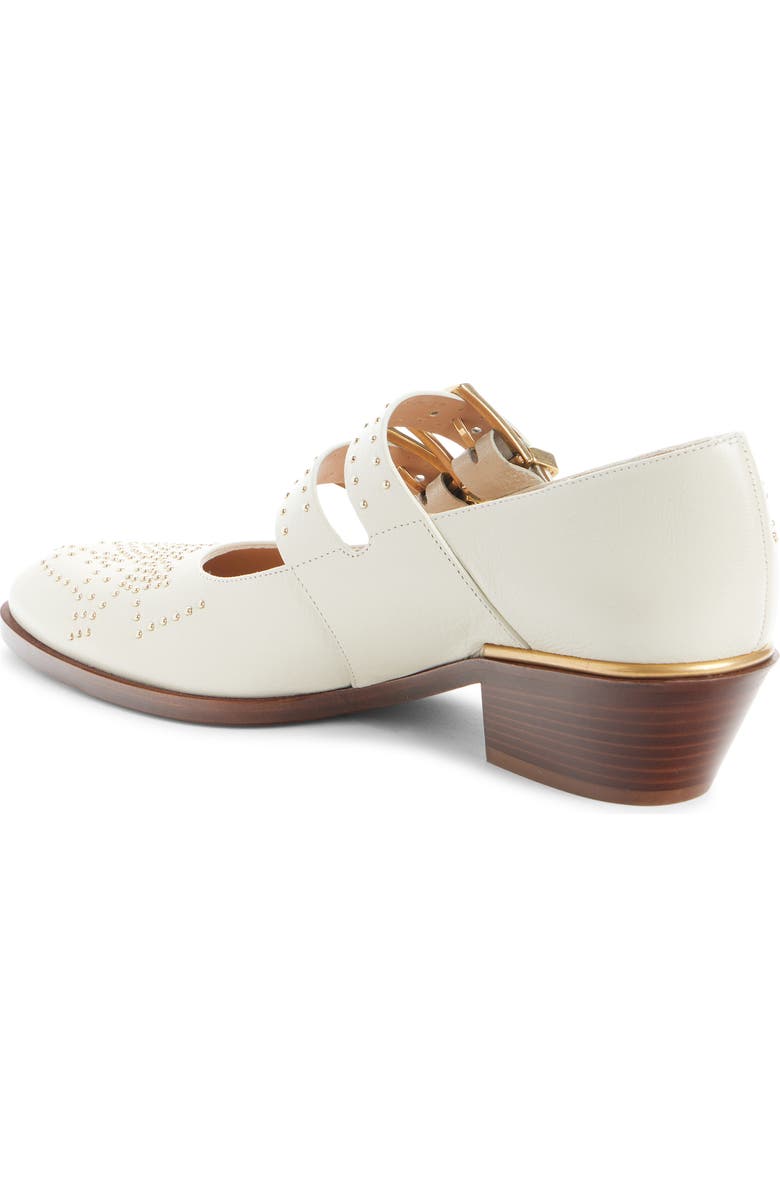 Chloé Susan Stud Mary Jane Pump, Alternate, color, Eggshell