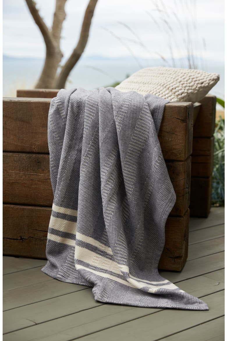 Cirrus Organic Cotton Throw Blanket, Alternate, color, STORM