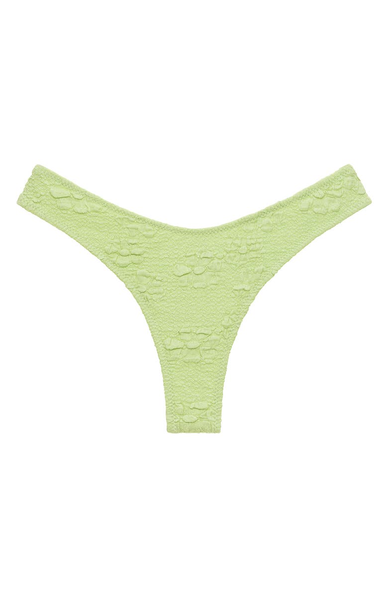 MONTCE Added Coverage Lulu Jacquard Bikini Bottoms, Alternate, color, Avocado Floral Texture