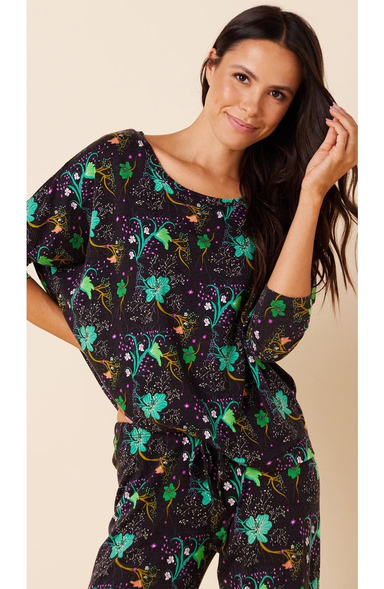 The Cat's Pajamas Pima Knit Pullover Set, Main, color, Stargazer