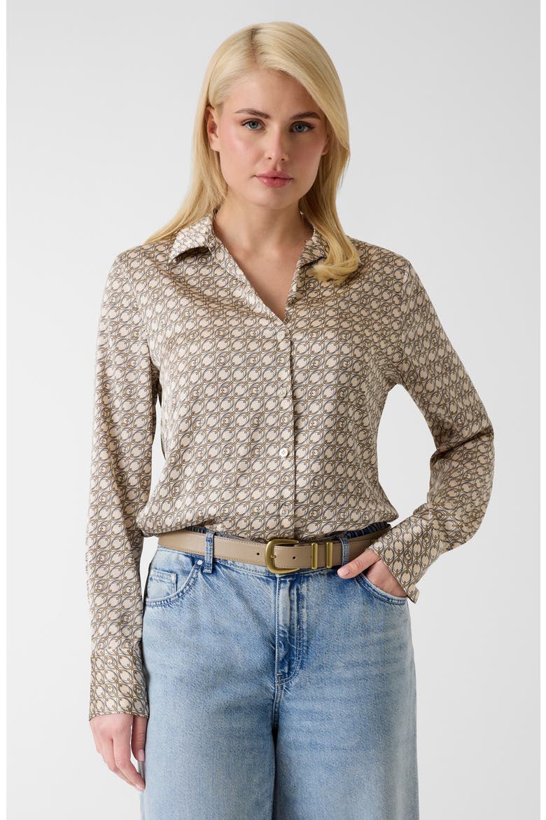 Concetta Logo Print Long Sleeve Shirt, Alternate, color, PEARL PRINT