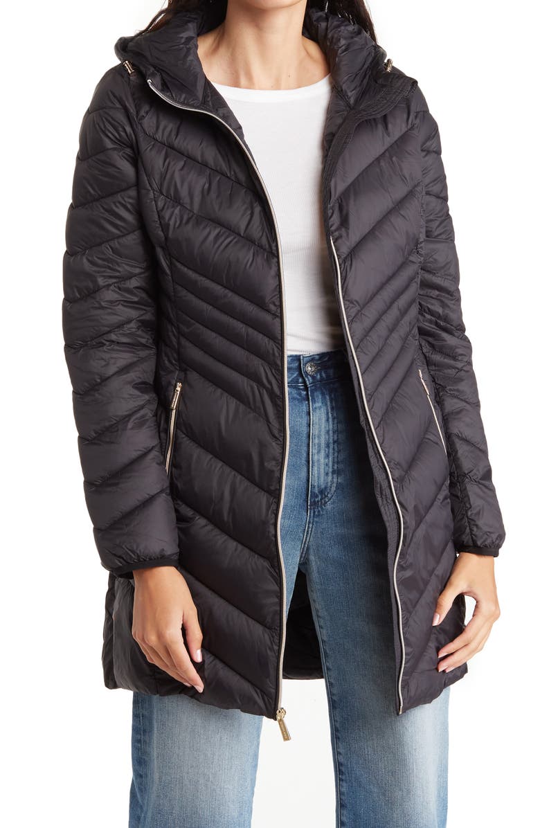Michael Kors 3/4 Packable Down Jacket, Main, color,