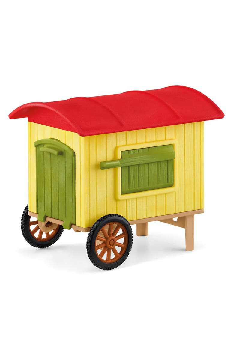 Farm World Mobile Chicken Coop 6 Piece Toy Playset, Alternate, color, Multicolored