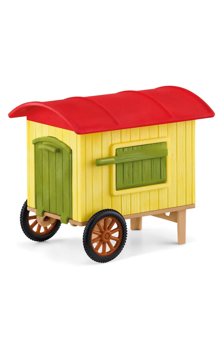 Schleich Farm World Mobile Chicken Coop 6 Piece Toy Playset, Alternate, color, Multicolored