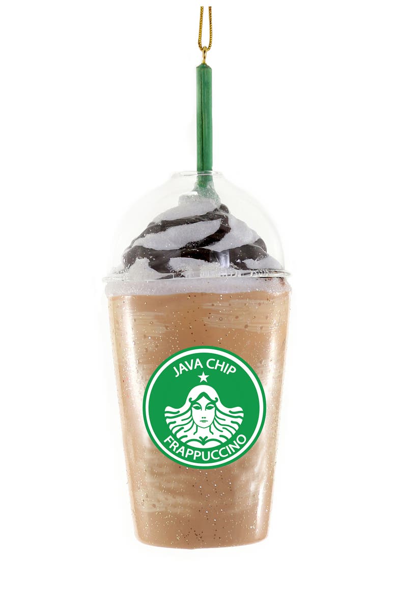 Frappuccino Ornament, Main, color, WHITE/ BROWN MULTI