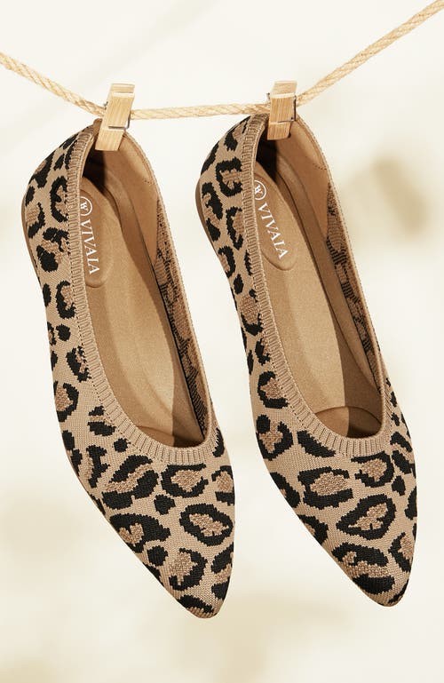 Vivaia Pointed-toe Ballet Flats In Brown