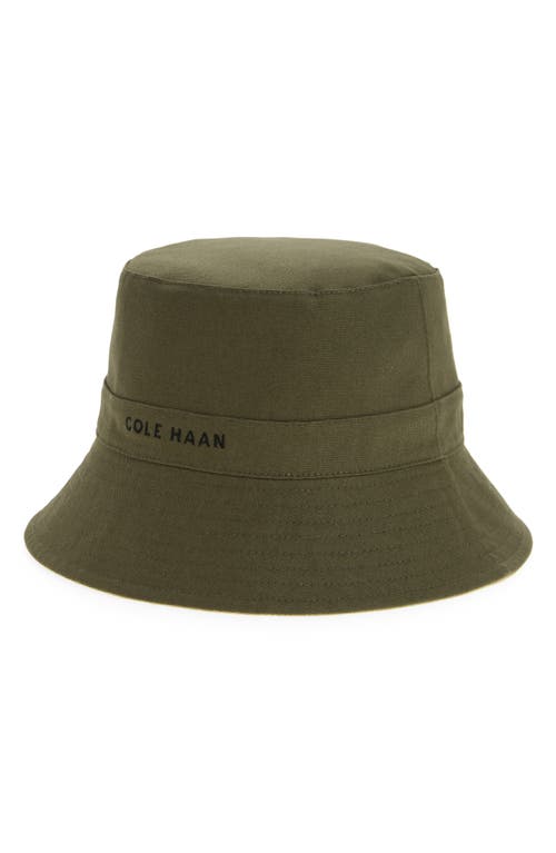 Cole Haan Embroidered Reversible Cotton Bucket Hat