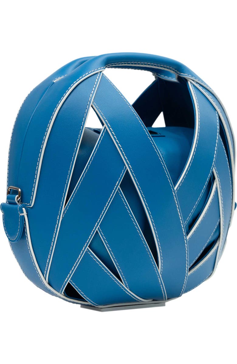 PERRIN PARIS Le Petit Panier Xbody, Alternate, color, Azur / White