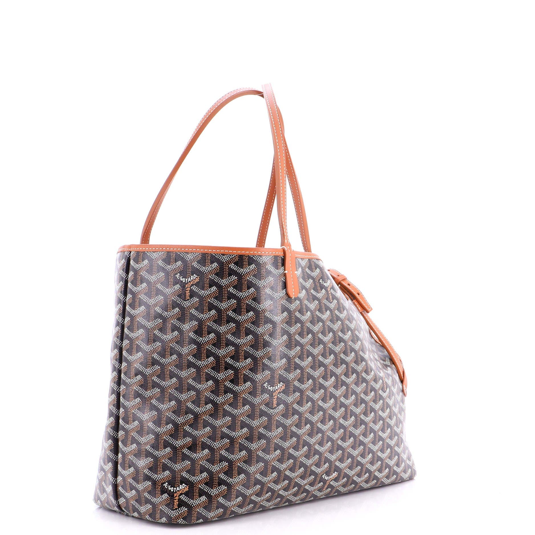 Pre-Owned Goyard Chien Gris Pet Carrier Tote Coated Canvas, Alternate, color, Black