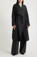 Eileen Fisher Organic Cotton & Recycled Nylon Drape Neck Coat