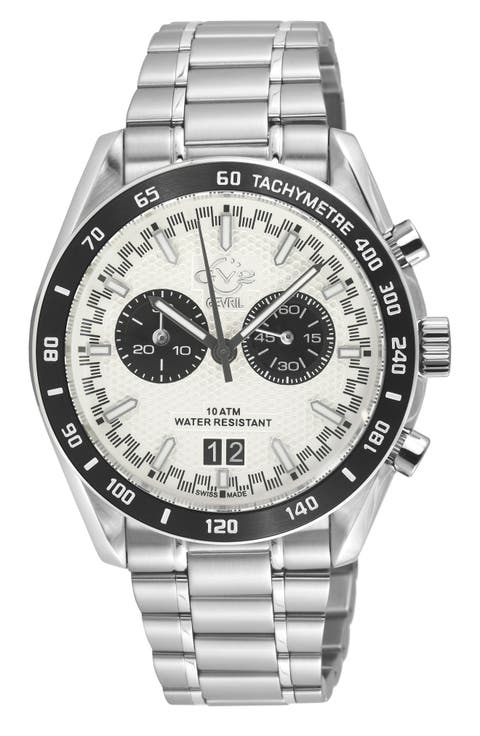 Freccia Stainless Steel Swiss Quartz Bracelet Watch, 42mm