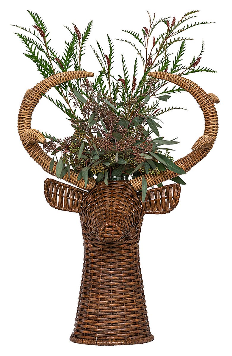 Juliska Devon Will Stag Vase, Alternate, color, Brown