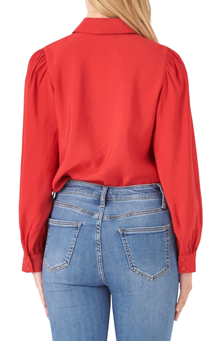 English Factory Scallop Collar Shirt, Alternate, color, Red