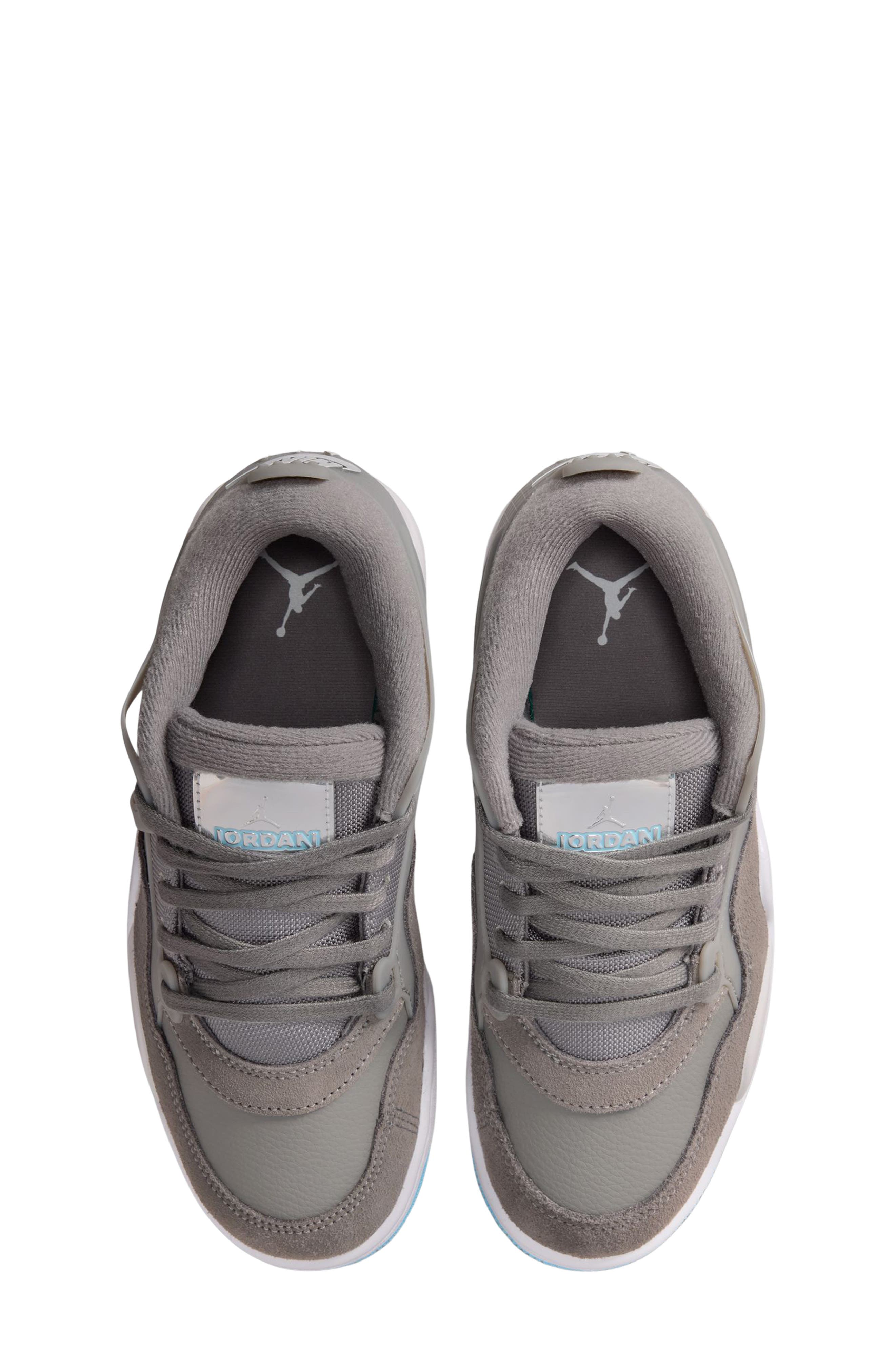 Kids' Air Jordan 4 RM Sneaker, Alternate, color, PEWTER/ BLUE CHILL/ WHITE