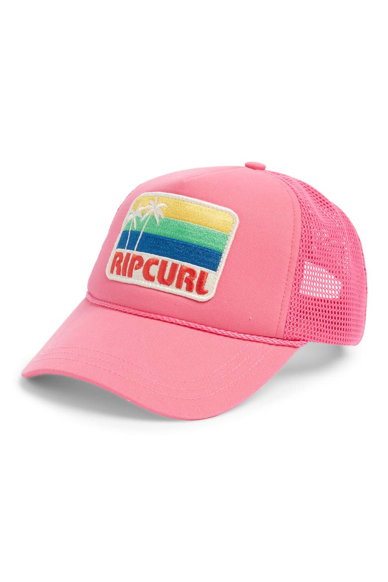 Mixed Revival Trucker Hat, Main, color, HOT PINK