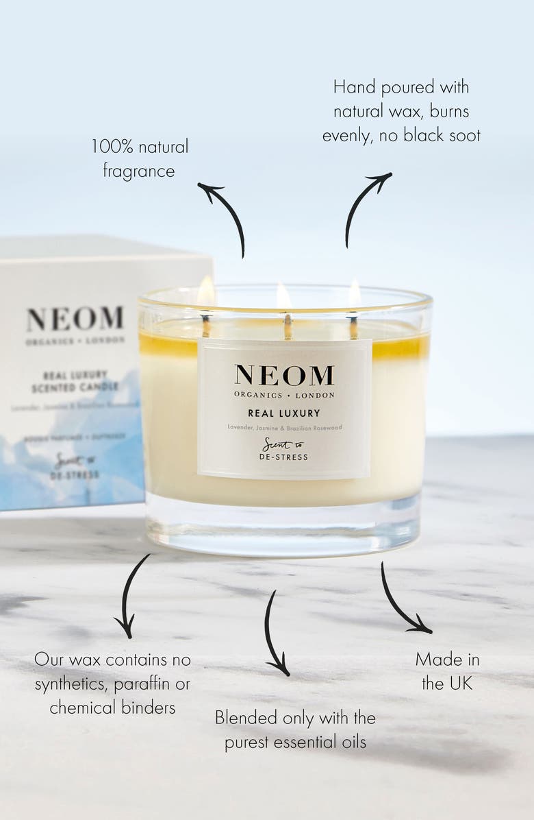 NEOM Wellbeing Scent to De-stress Candle, Alternate, color, 