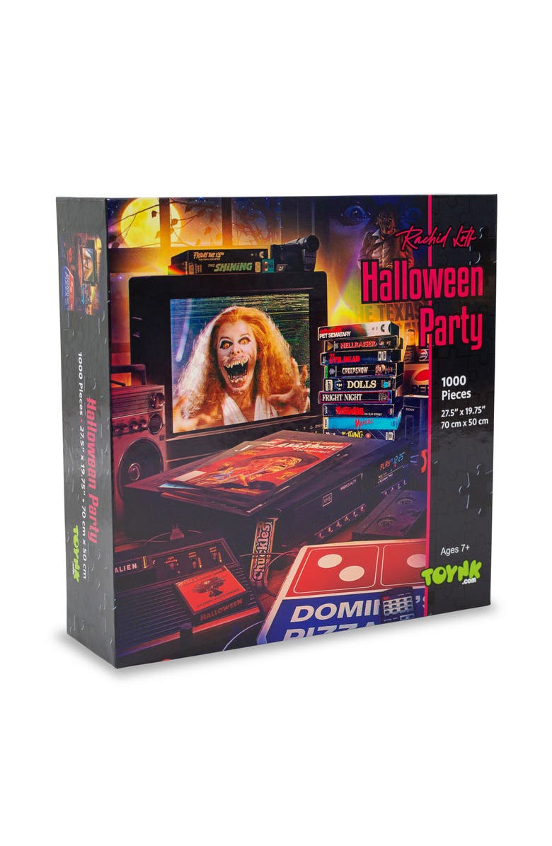 Toynk Halloween Pizza Party 1000-Piece Jigsaw Puzzle By Rachid Lotf | Toynk Exclusive, Alternate, color, Multi-Color
