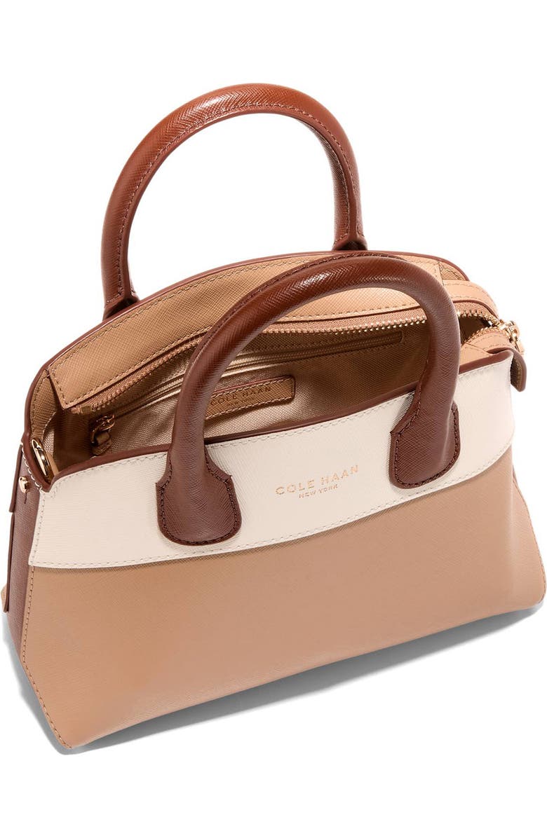 Cole Haan The Lady Small Satchel Bag, Alternate, color, Tuscan Sand Ivory / Cuoio
