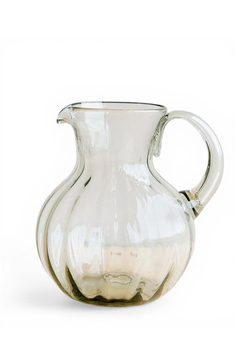 Villa Lua Home Bola Fluted Pitcher, Main, color, Clear