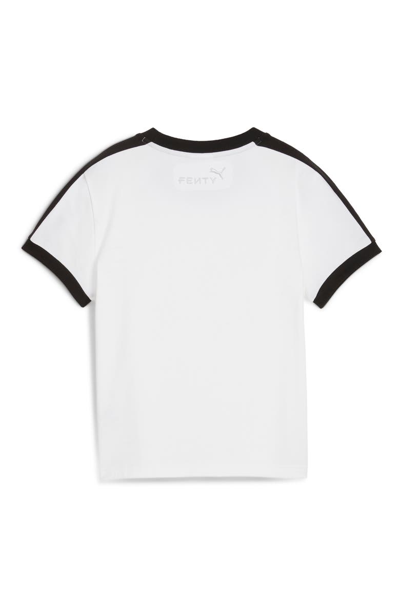 PUMA x Fenty Rhinestone Stretch Cotton Blend T-Shirt, Alternate, color, Puma White