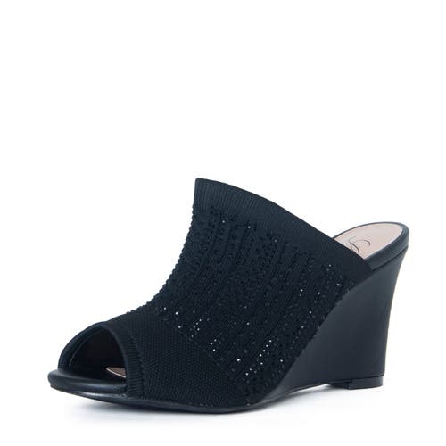 Lauren Lorraine Martha Wedge Sandal In Blue