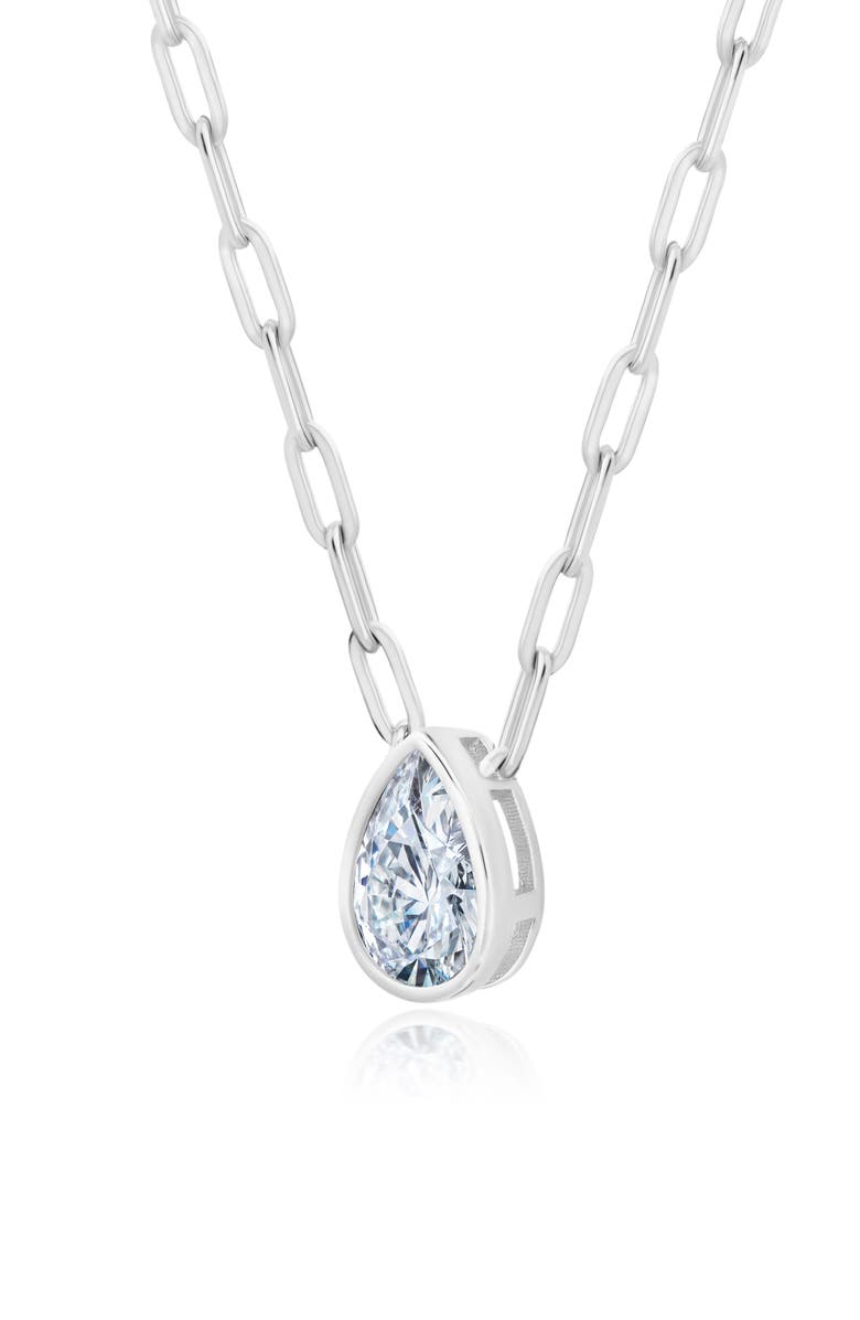 Crislu Cubic Zirconia Bezel Pendant Necklace, Alternate, color,