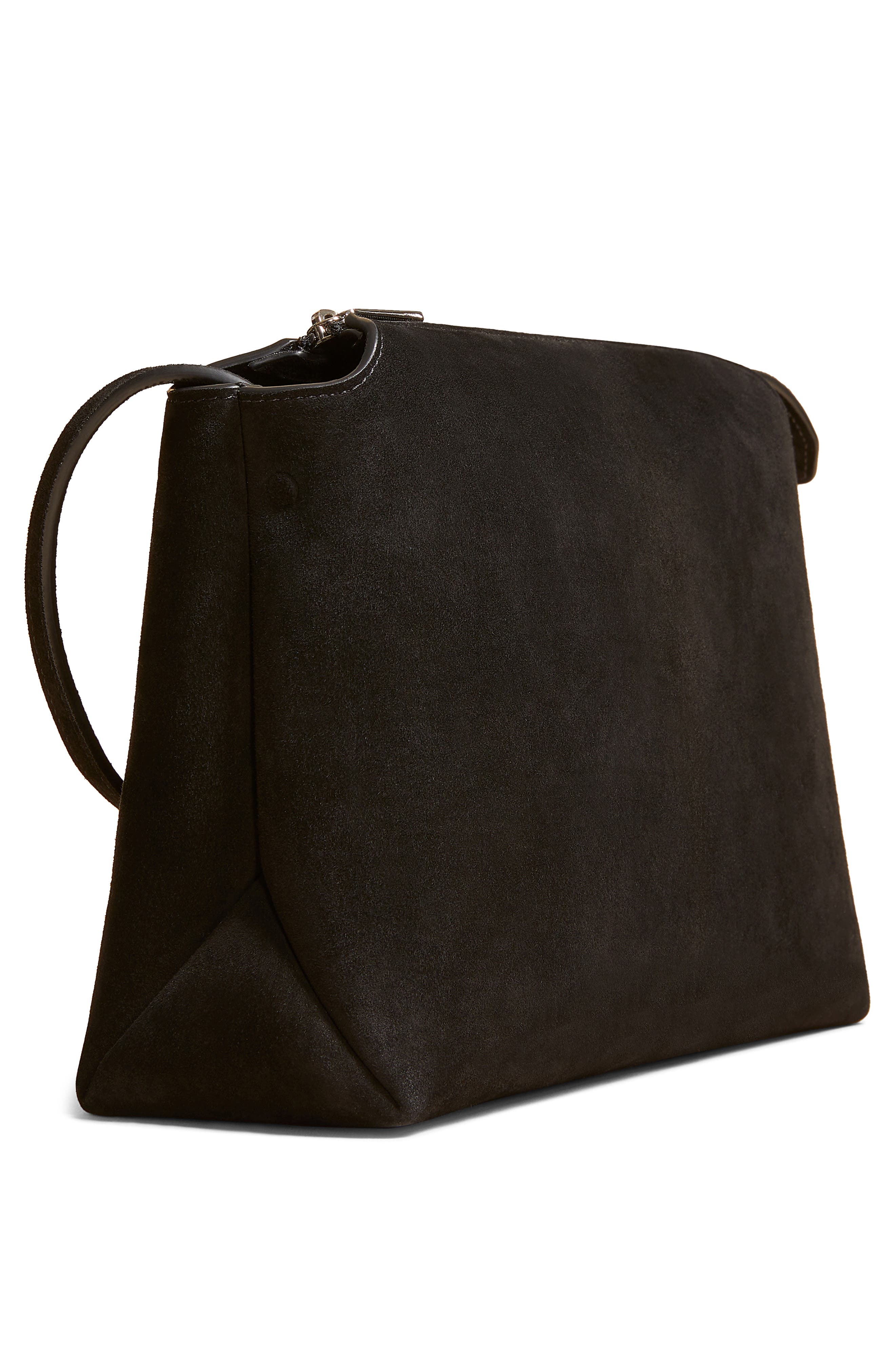 Khaite Medium Lina Suede Crossbody Bag, Alternate, color, 