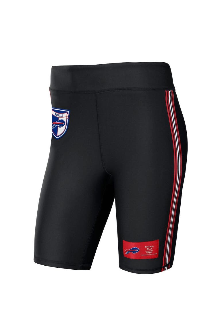 Women's WEAR by Erin Andrews Black Buffalo Bills Biker Shorts, Alternate, color, Black