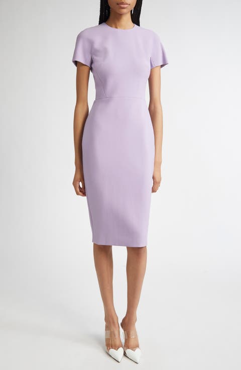 Fitted Double Crepe T-Shirt Dress