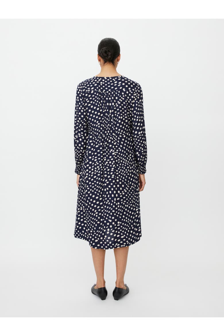 MaNexora Polka Dot Midi Dress, Alternate, color, Navy Blazer