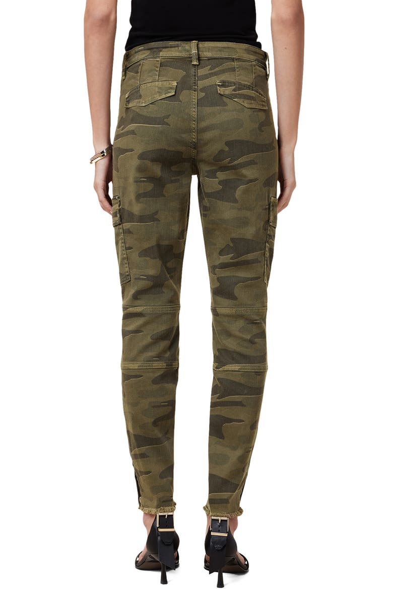 AllSaints Duran Skinny Cargo Jeans, Alternate, color, Camo Green